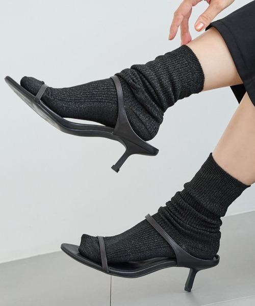 BARNYARDSTORM（バンヤードストーム）の「BARNYARDSTORM / BYSラメソックス（ソックス/靴下・レディース・グレー/ブラック/グリーン・FREE）」の4枚目の写真