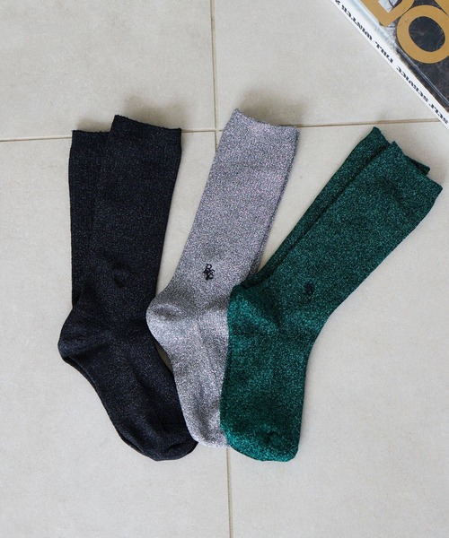 BARNYARDSTORM（バンヤードストーム）の「BARNYARDSTORM / BYSラメソックス（ソックス/靴下・レディース・グレー/ブラック/グリーン・FREE）」の7枚目の写真