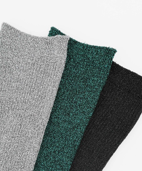 BARNYARDSTORM（バンヤードストーム）の「BARNYARDSTORM / BYSラメソックス（ソックス/靴下・レディース・グレー/ブラック/グリーン・FREE）」の11枚目の写真