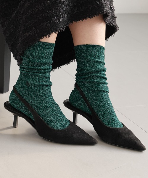 BARNYARDSTORM（バンヤードストーム）の「BARNYARDSTORM / BYSラメソックス（ソックス/靴下・レディース・グレー/ブラック/グリーン・FREE）」の19枚目の写真