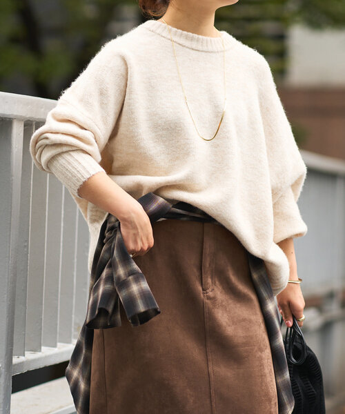 un dix cors（アンディコール）の「ヤクライクニット（ニット/セーター・レディース・イエロー/ホワイト系その他/ピンク/グレー/ブラック・FREE）」の6枚目の写真