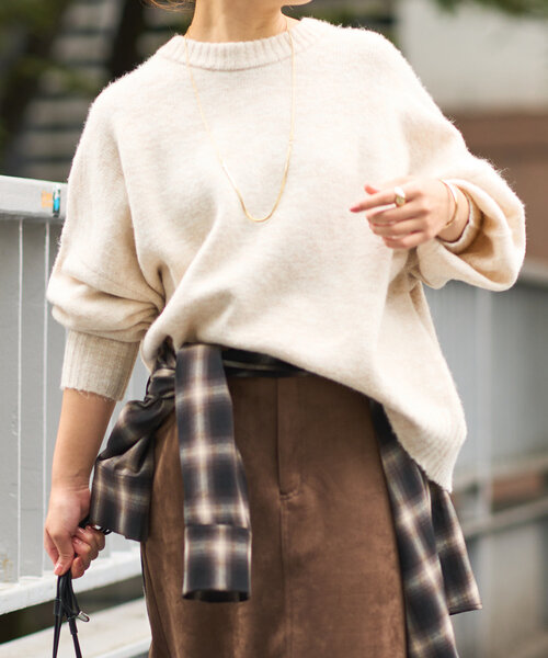 un dix cors（アンディコール）の「ヤクライクニット（ニット/セーター・レディース・イエロー/ホワイト系その他/ピンク/グレー/ブラック・FREE）」の10枚目の写真