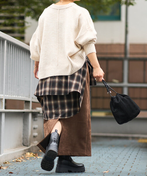 un dix cors（アンディコール）の「ヤクライクニット（ニット/セーター・レディース・イエロー/ホワイト系その他/ピンク/グレー/ブラック・FREE）」の13枚目の写真