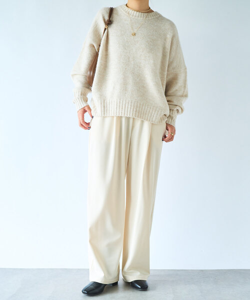 un dix cors（アンディコール）の「ヤクライクニット（ニット/セーター・レディース・イエロー/ホワイト系その他/ピンク/グレー/ブラック・FREE）」の17枚目の写真