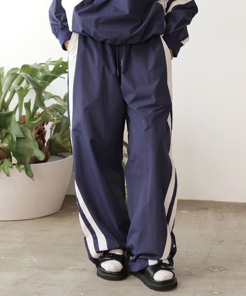 SUGGESTION（サジェッション）の「SUGGESTION/サジェッション サイドライン ナイロンパンツ（その他パンツ・メンズ・ブラック/ネイビー/ホワイト・M/L）」の8枚目の写真