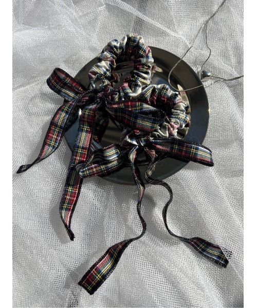 WC（ダブル シー）の「チェックリボンシュシュ（シュシュ・レディース・レッド/ホワイト/ネイビー・FREE）」の11枚目の写真