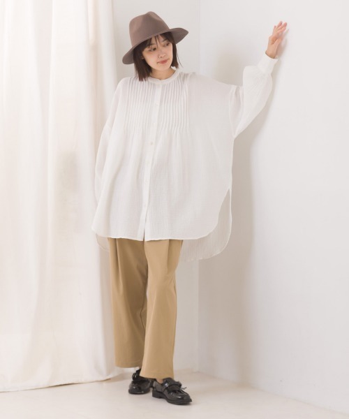 OMNES(オムネス)の「撥水加工高密度ストレッチツイルタックパンツ(その他パンツ・レディース・ベージュ/ブラウン/ブラック・MEDIUM/LARGE)」の19枚目の写真
