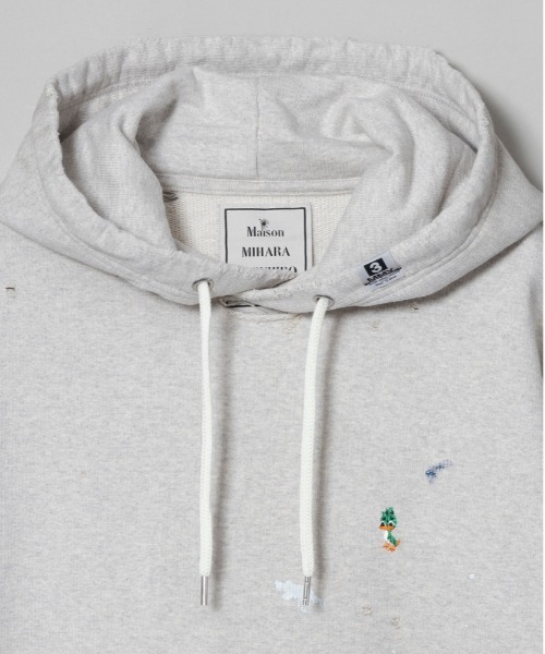 MIHARAYASUHIRO(ミハラヤスヒロ)の「【MIHARAYASUHIRO/ミハラヤスヒロ】A13HD571 HOODIE(パーカー・メンズ・ホワイト/ブラック・44/46)」の4枚目の写真