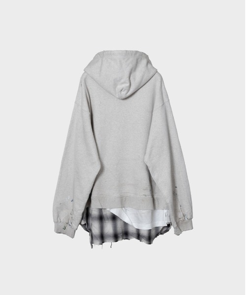 MIHARAYASUHIRO(ミハラヤスヒロ)の「【MIHARAYASUHIRO/ミハラヤスヒロ】A13HD571 HOODIE(パーカー・メンズ・ホワイト/ブラック・44/46)」の3枚目の写真