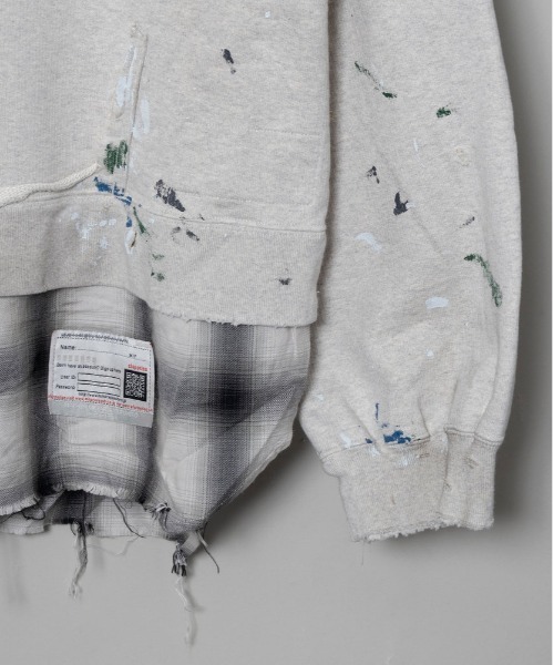 MIHARAYASUHIRO(ミハラヤスヒロ)の「【MIHARAYASUHIRO/ミハラヤスヒロ】A13HD571 HOODIE(パーカー・メンズ・ホワイト/ブラック・44/46)」の7枚目の写真