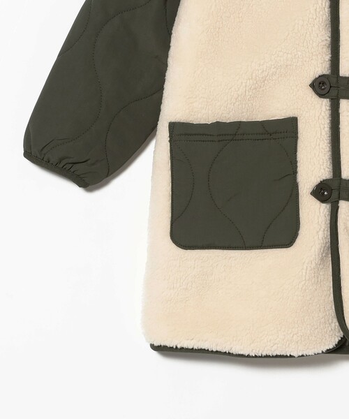 B:MING by BEAMS（ビーミングバイビームス）の「ボア キルト コート（100～140cm）（ノーカラーコート・キッズ・ネイビー/オリーブ・100/120/130/140/110）」の12枚目の写真
