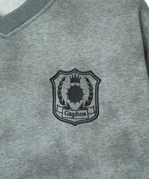 【セール】スプレーダイ胸刺繍Vネックスウェット（スウェット）｜Gaphos （ガフォス）