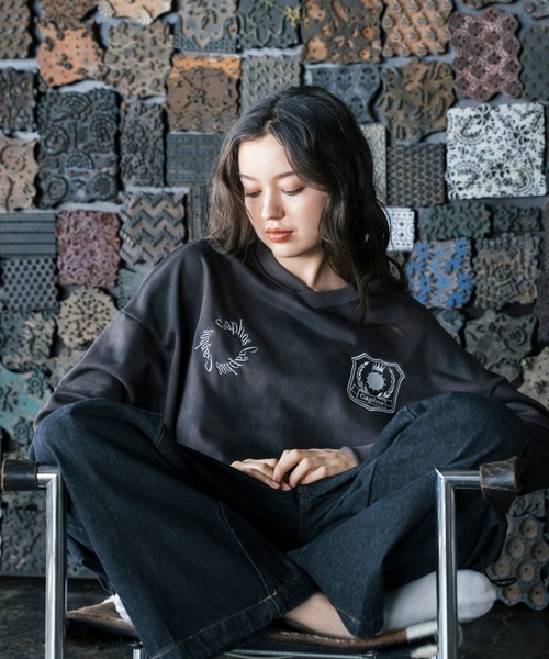 【セール】スプレーダイ胸刺繍Vネックスウェット（スウェット）｜Gaphos （ガフォス）