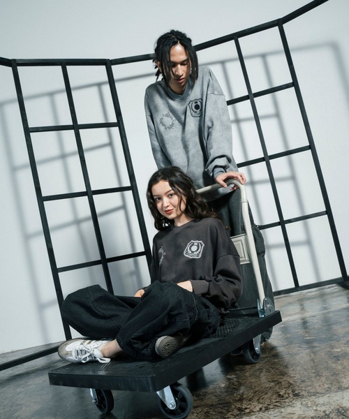 【セール】スプレーダイ胸刺繍Vネックスウェット（スウェット）｜Gaphos （ガフォス）