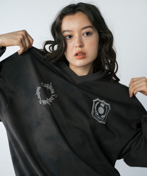 【セール】スプレーダイ胸刺繍Vネックスウェット（スウェット）｜Gaphos （ガフォス）