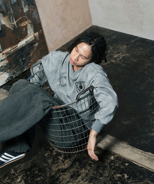 【セール】スプレーダイ胸刺繍Vネックスウェット（スウェット）｜Gaphos （ガフォス）