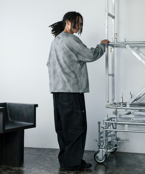 【セール】スプレーダイ胸刺繍Vネックスウェット（スウェット）｜Gaphos （ガフォス）