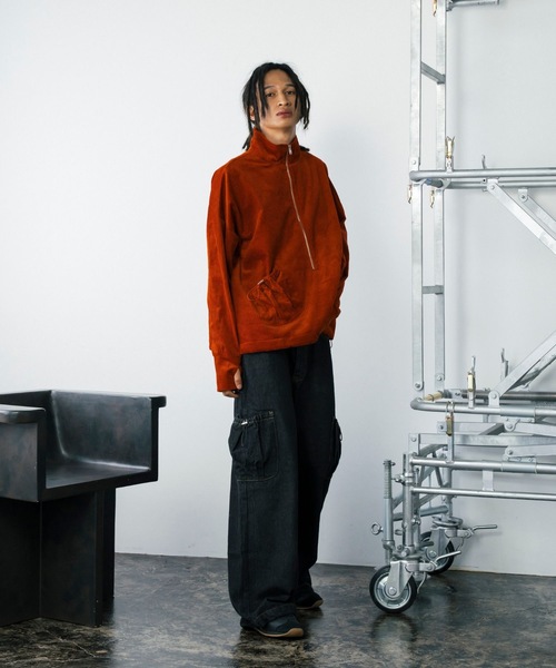 【セール】スプレーダイ胸刺繍Vネックスウェット（スウェット）｜Gaphos （ガフォス）