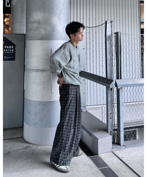 【セール】スプレーダイ胸刺繍Vネックスウェット（スウェット）｜Gaphos （ガフォス）