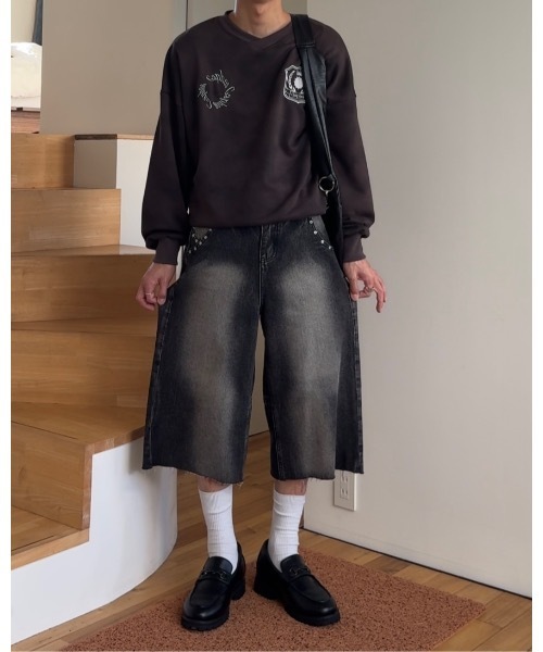 【セール】スプレーダイ胸刺繍Vネックスウェット（スウェット）｜Gaphos （ガフォス）