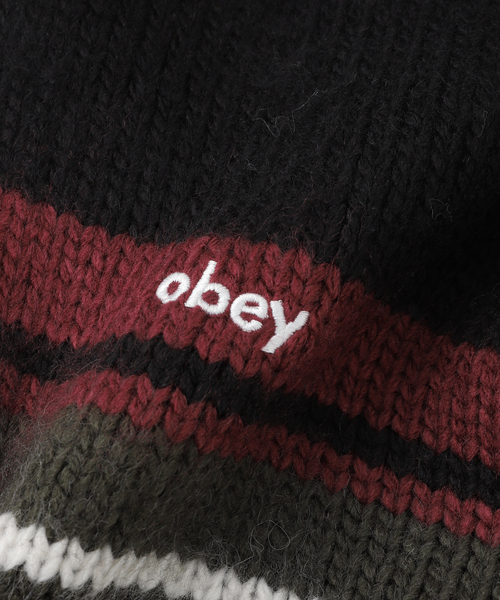 OBEY(オベイ)の「OBEY / オベイ MYERS ZIP UP HOOD(パーカー・メンズ・アイボリー/ブラック・MEDIUM/LARGE)」の6枚目の写真