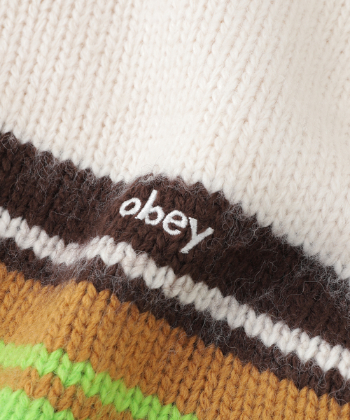 OBEY(オベイ)の「OBEY / オベイ MYERS ZIP UP HOOD(パーカー・メンズ・アイボリー/ブラック・MEDIUM/LARGE)」の7枚目の写真