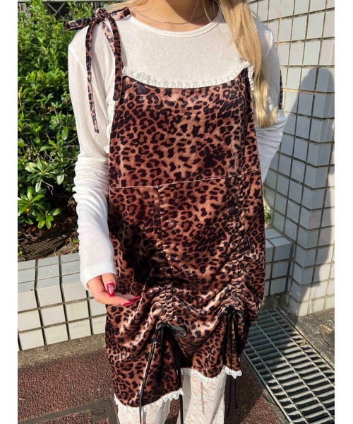 WC（ダブル シー）の「レオパードドロストキャミワンピース