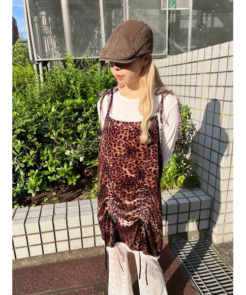 WC（ダブル シー）の「レオパードドロストキャミワンピース