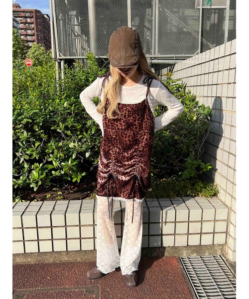 WC（ダブル シー）の「レオパードドロストキャミワンピース