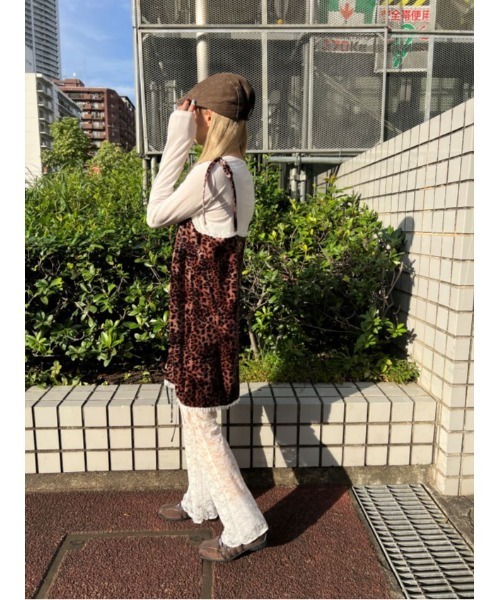 WC（ダブル シー）の「レオパードドロストキャミワンピース
