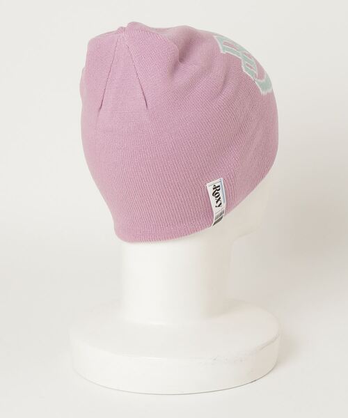 ROXY(ロキシー)の「ROXY/ロキシー ビーニー THE JOY RBE244614T(ニットキャップ/ビーニー・レディース・ブラック/ホワイト/ピンク・FREE)」の4枚目の写真
