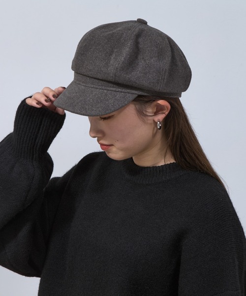 COLONY 2139（コロニートゥーワンスリーナイン）の「メルトンライクキャスケット（キャスケット・レディース・ブラック/グレー・FREE）」の2枚目の写真