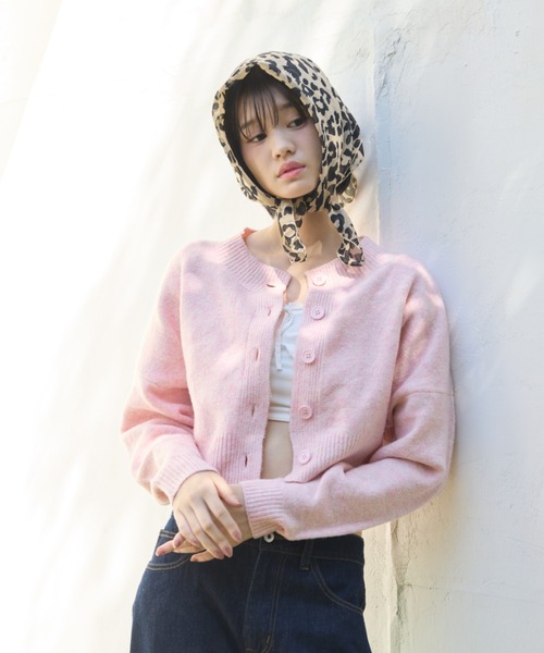 Smyeon（スミョン）の「Compact knit cardigan/コンパクトニットカーディガン（カーディガン/ボレロ・レディース・グレー/ピンク・FREE）」の20枚目の写真