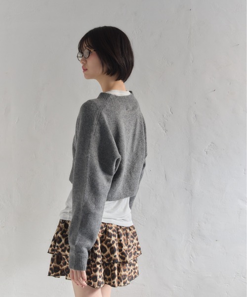Smyeon（スミョン）の「Compact knit cardigan/コンパクトニットカーディガン（カーディガン/ボレロ・レディース・グレー/ピンク・FREE）」の13枚目の写真