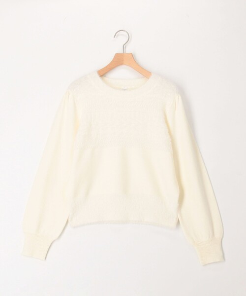 【セール】柄編み切り替えプルオーバーニット（ニット/セーター）｜NOLLEY'S LIGHT（ノーリーズライト）