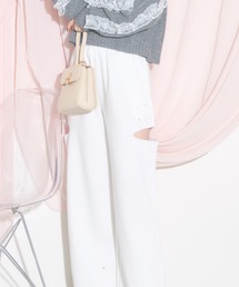 【ZOZO限定】パール×サイドダメージ裏起毛スウェットパンツ