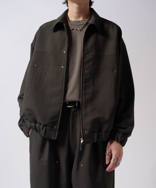 Lui's（ルイス）の「アクティブワークZIPブルゾン（ブルゾン・メンズ・ブラック/チャコールグレー・M/S）」の11枚目の写真