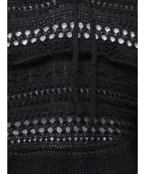 merry jenny(メリージェニー)の「frillフードニットトップス / フリルフードニットトップス(付け襟・レディース・ブラック/オフホワイト/ピンク・FREE)」の10枚目の写真