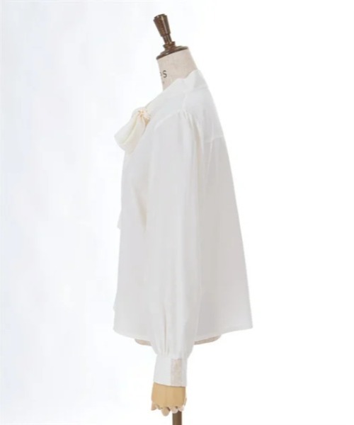 axes femme（アクシーズファム）の「蝶×バラ刺繍ボウタイブラウス（シャツ/ブラウス・レディース・ブラウン/ホワイト/ワイン・FREE）」の11枚目の写真