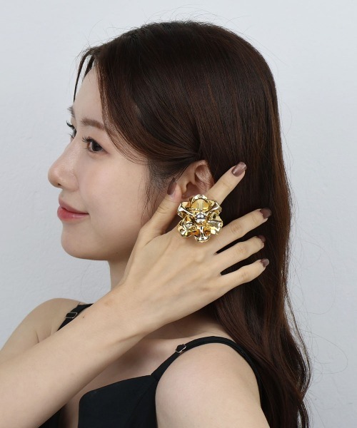 CEMONEMO（セモネモ）の「メタル フラワー リング（リング・レディース・シルバー/ゴールド・FREE）」の21枚目の写真