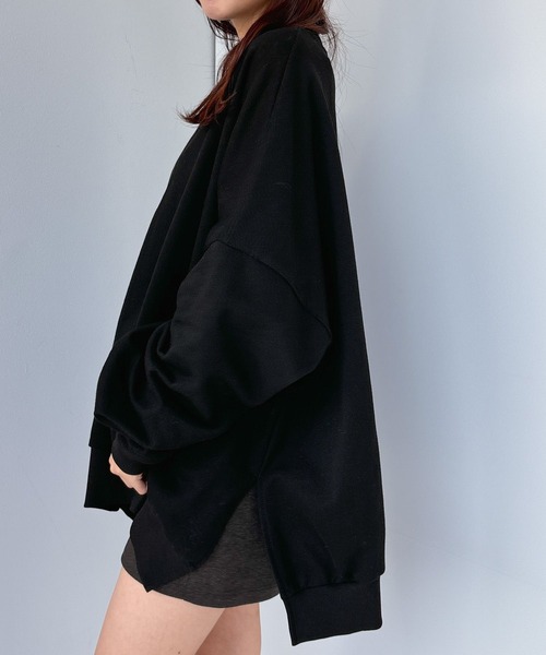 Heather（ヘザー）の「WEB限定　スーパーBIGシルエット裏毛スウェット　290251（スウェット・レディース・レッド/ベージュ/オートミール/グレー/ブラック・FREE）」の8枚目の写真