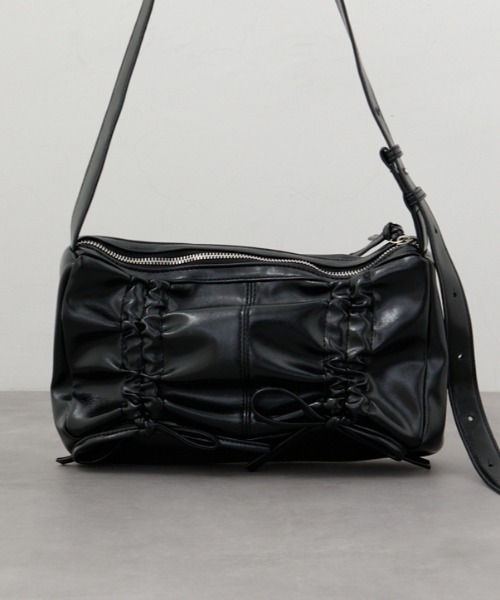 セール】リボンデザインギャザーショルダーバッグ（ショルダーバッグ