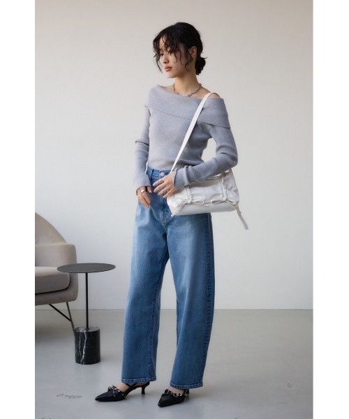 AZUL by moussy(アズールバイマウジー)の「リボンデザインギャザーショルダーバッグ(ショルダーバッグ・レディース・アイボリー/ブラック・FREE)」の14枚目の写真