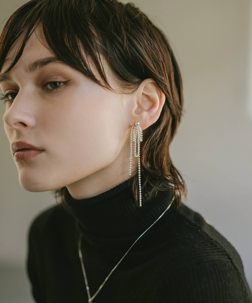 ピアス 金属アレルギー対応 シルバー925 ゴールド 【ruban-dot リュバン・ドット】（ピアス（両耳用））｜Ops.（オプス）