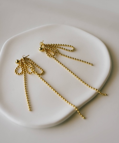 Ops.（オプス）の「ピアス 金属アレルギー対応 シルバー925 ゴールド 【ruban-dot リュバン・ドット】（ピアス（両耳用）・レディース・イエローゴールド/シルバー・ONE SIZE）」の13枚目の写真