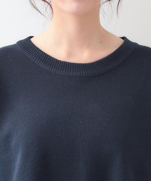 SHOO・LA・RUE（シューラルー）の「【S-LL/洗える】スウェットライク オーバーサイズニット（ニット/セーター・レディース・ネイビー/ベビーピンク/ナチュラル/ホワイト系5・01/02/03/04）」の7枚目の写真