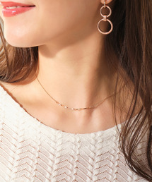 Phoebe | ツイストラインネックレス　ローズゴールド/全長:40cm+アジャスター5cm(ネックレス)