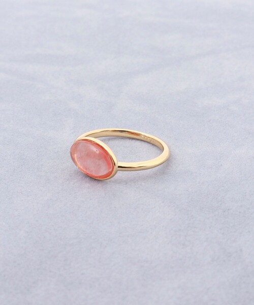 NOLLEY’S(ノーリーズ)の「【grace grace/グラスグラス】天然石オーバルリング(リング・レディース・ライトブルー/ベビーピンク/クリア/ライトグレー/ブラウン/レッド/ブルー・13号/9号)」の6枚目の写真
