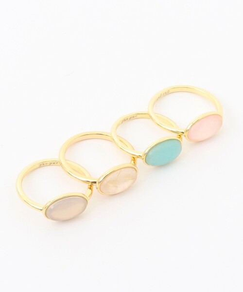 NOLLEY’S(ノーリーズ)の「【grace grace/グラスグラス】天然石オーバルリング(リング・レディース・ライトブルー/ベビーピンク/クリア/ライトグレー/ブラウン/レッド/ブルー・13号/9号)」の21枚目の写真