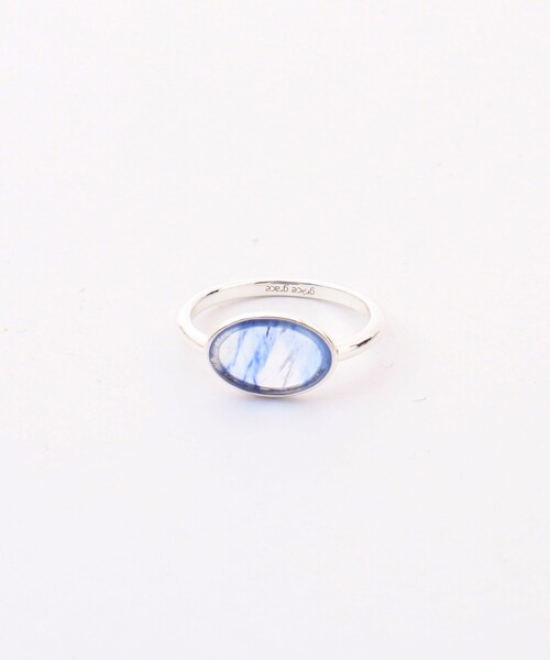 NOLLEY’S(ノーリーズ)の「【grace grace/グラスグラス】天然石オーバルリング(リング・レディース・ライトブルー/ベビーピンク/クリア/ライトグレー/ブラウン/レッド/ブルー・13号/9号)」の10枚目の写真